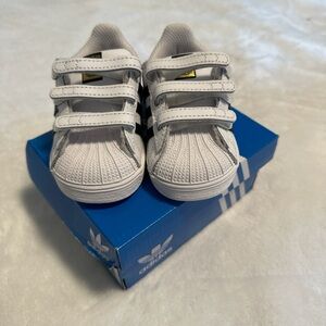 Adidas Kids White and Black Sneakers